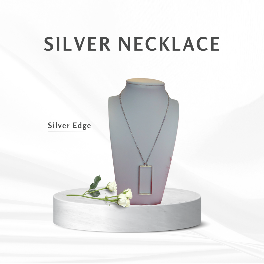 Silver Locket Style Necklace