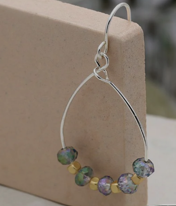 Beaded Hoop Earrings