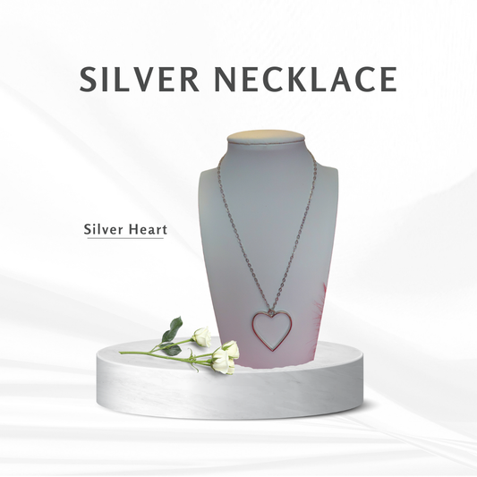 Silver Locket Style Necklace