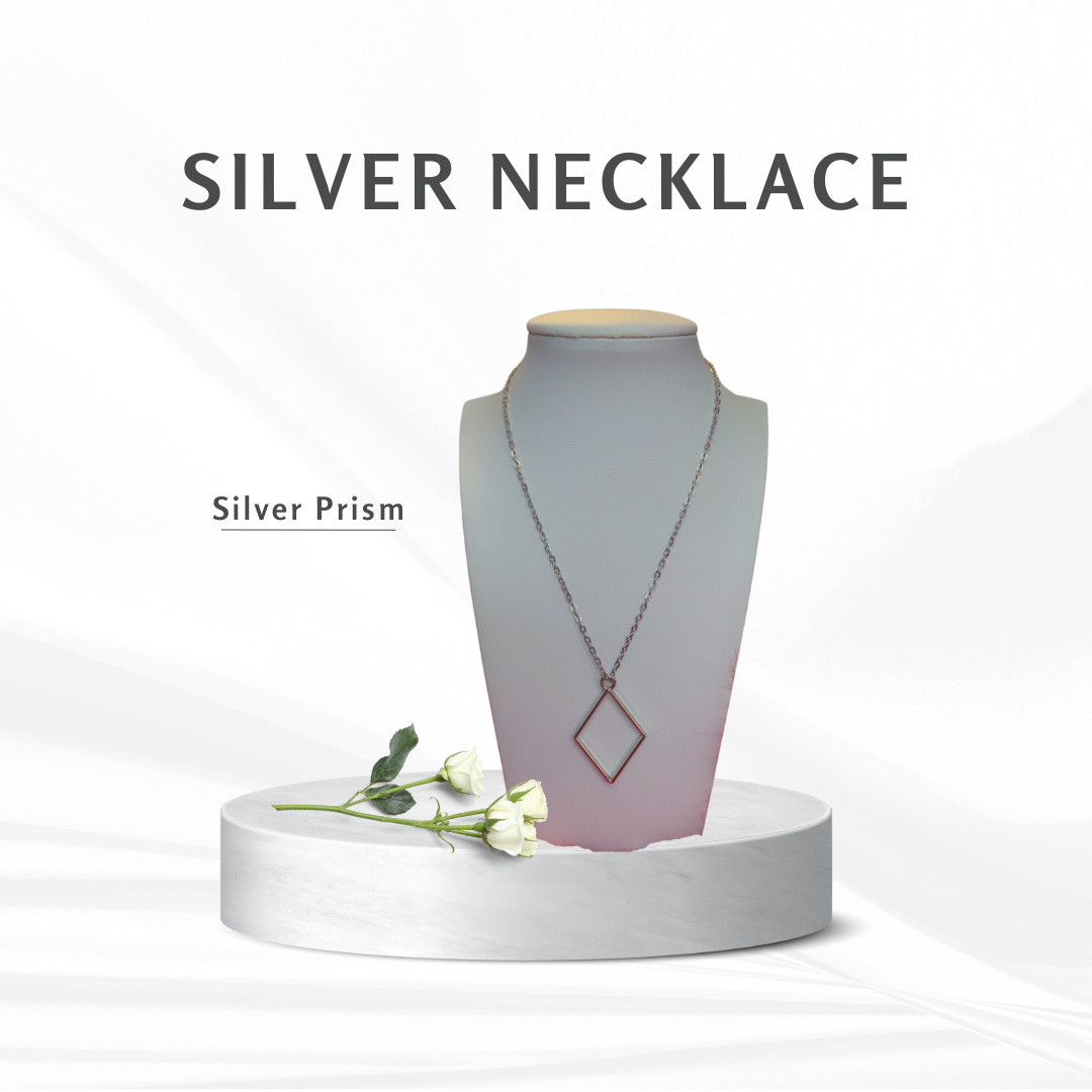 Silver Locket Style Necklace