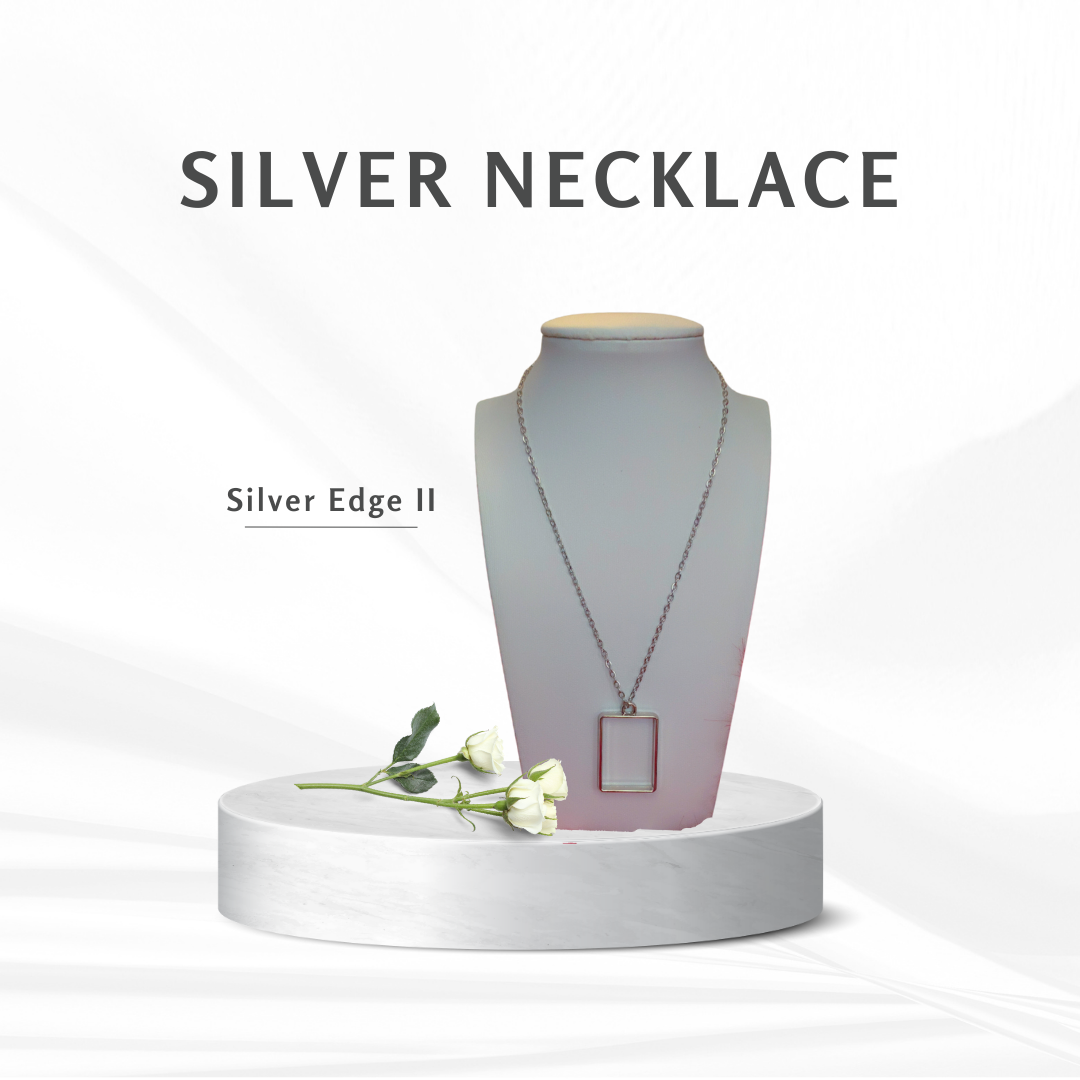 Silver Locket Style Necklace